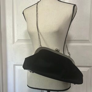 Patricia Nash Black Clutch with Sophisticated Chain